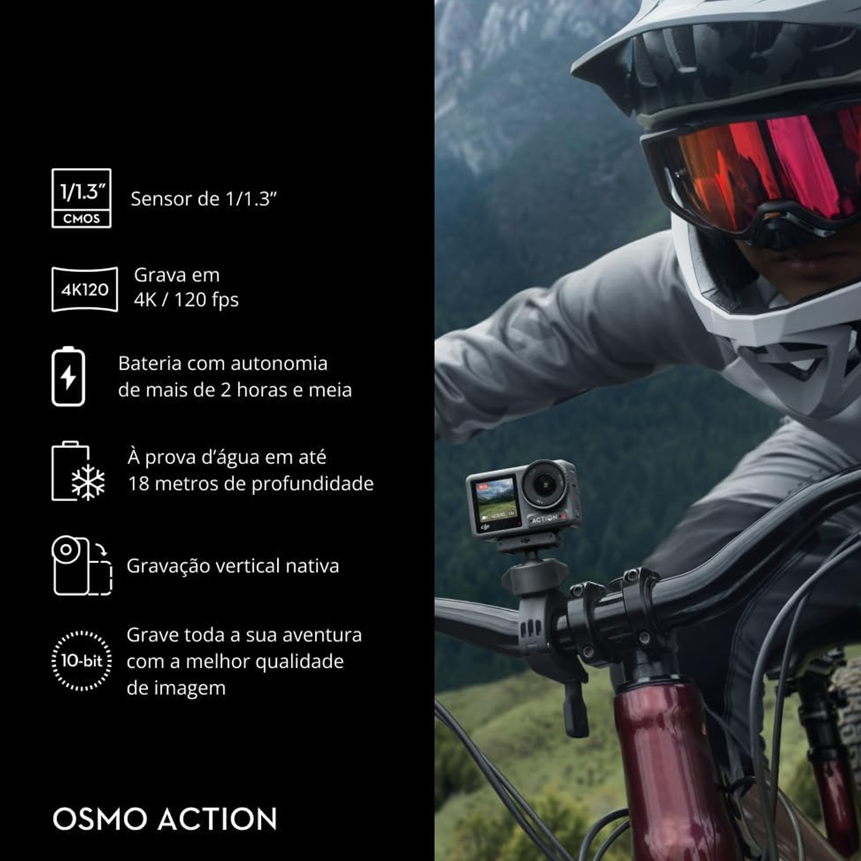 Câmera Osmo Action 4 Adventure Combo DJI - DJI208 - Imagem 18